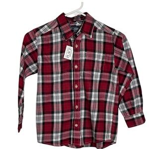 The Children's Place Red and Black Plaid Button Down Shirt